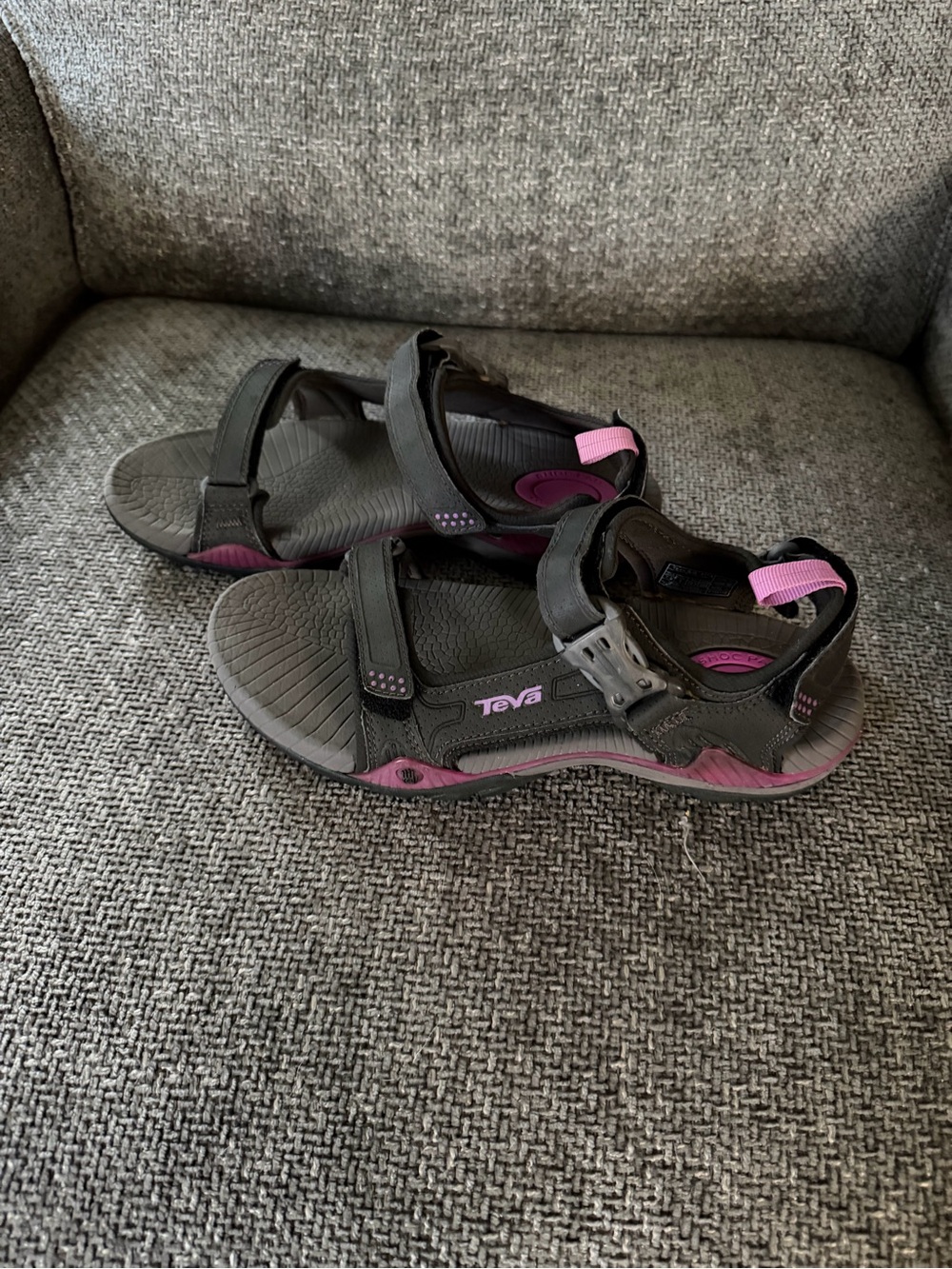 Teva Women's Sport Sandals in Gray 7.5 Shoc Pad Athletic Hiking Outdoors
